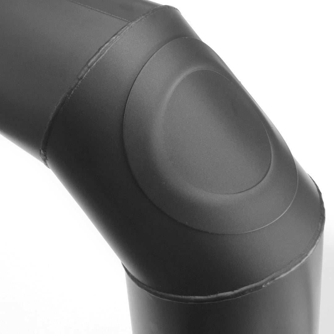 Rauchrohr-Set 150 mm Gussgrau 90° Bogen mit Zugregulierung und Reinigungsöffnung - Bild 2
