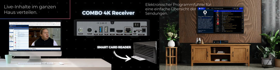 Sat/Kabel/DVB-T2 Receiver 4K UHD Combo mit WLAN 1200 Mbps - Bild 4