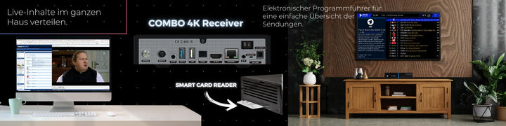 Sat/Kabel/DVB-T2 Receiver 4K UHD Combo mit WLAN 1200 Mbps - Bild 4