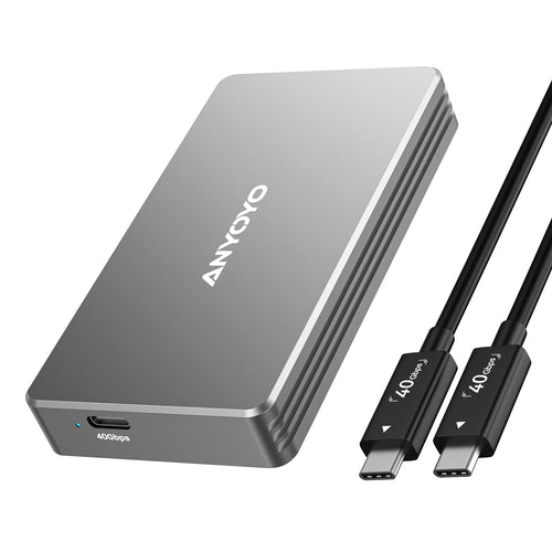 M.2 NVMe SSD Gehäuse 40 Gbps USB4 Aluminium für PCIe 2280