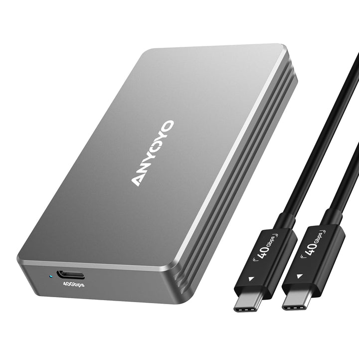 M.2 NVMe SSD Gehäuse 40 Gbps USB4 Aluminium für PCIe 2280
