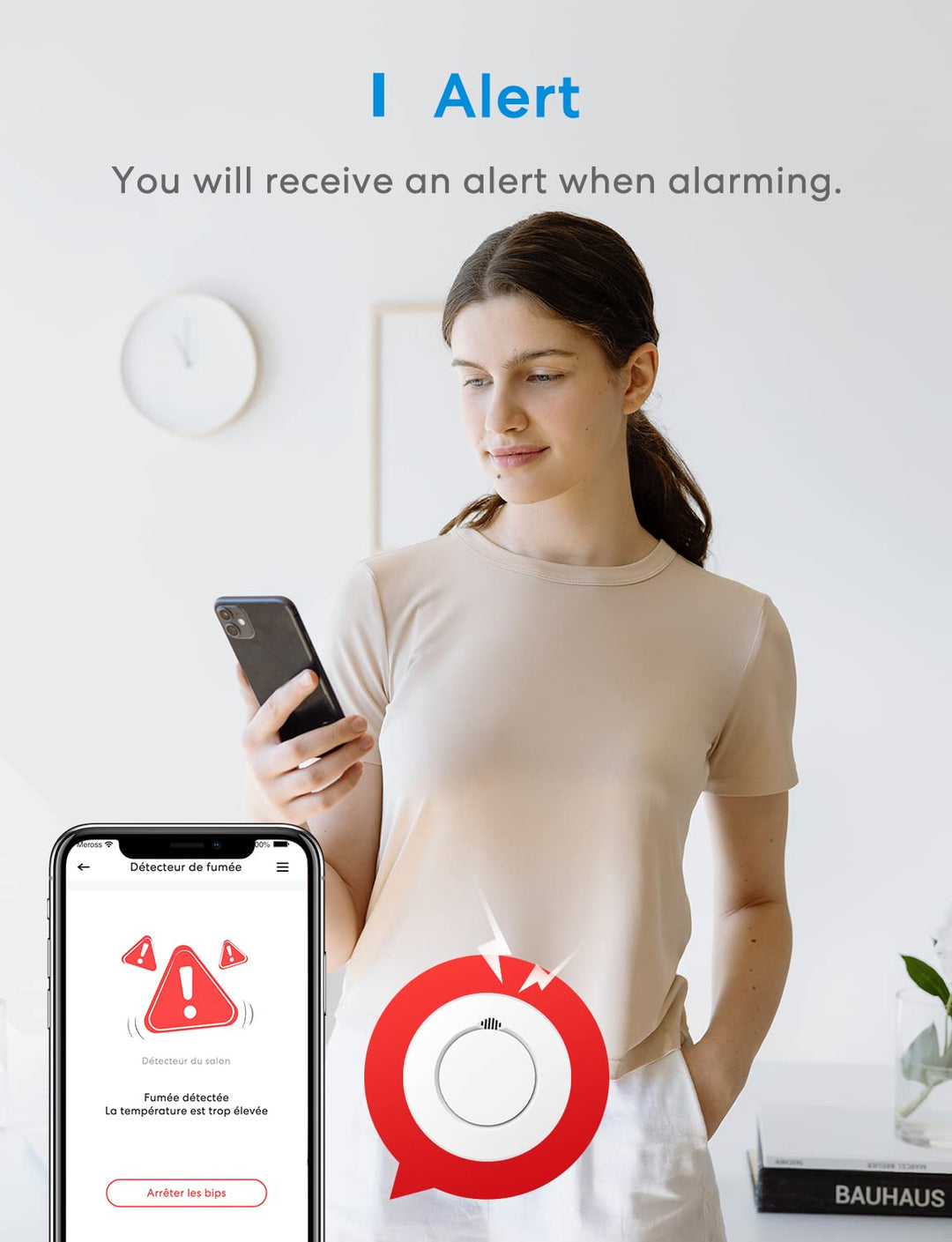 WLAN Rauchmelder vernetzt 3er-Set mit Hub Apple HomeKit kompatibel - Bild 3