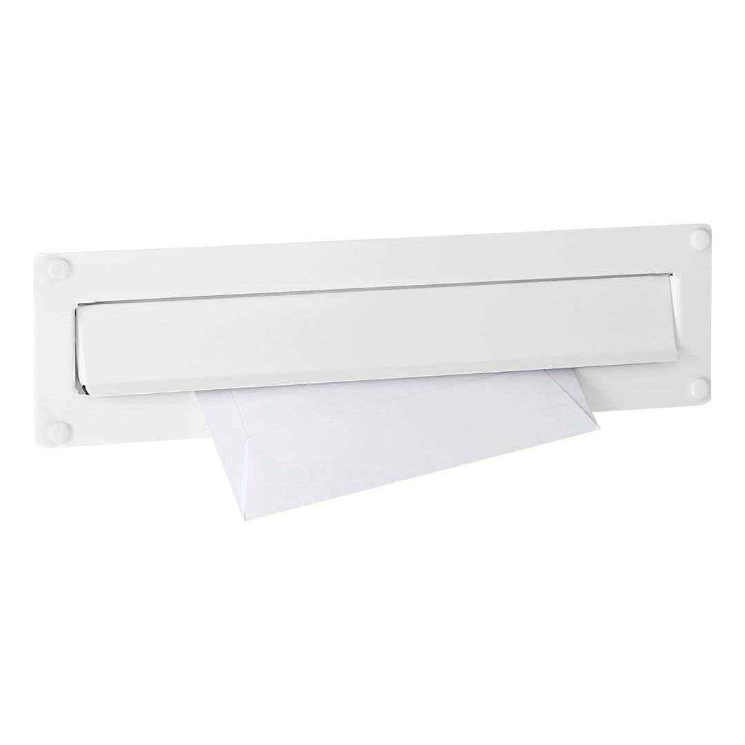Briefschlitz Aussenblende Aluminium Weiss 35x360mm Haustuer - Bild 5