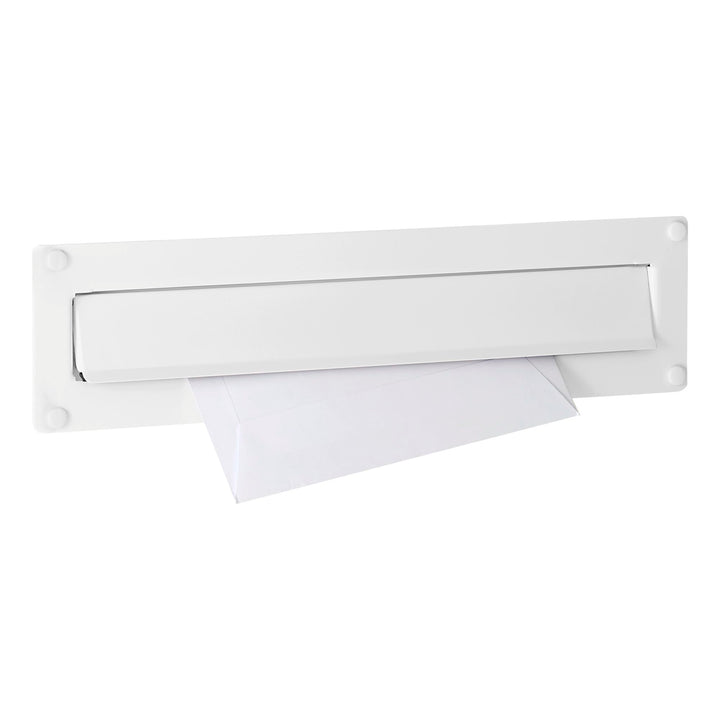 Briefschlitz Aussenblende Aluminium Weiss 35x360mm Haustuer - Bild 5