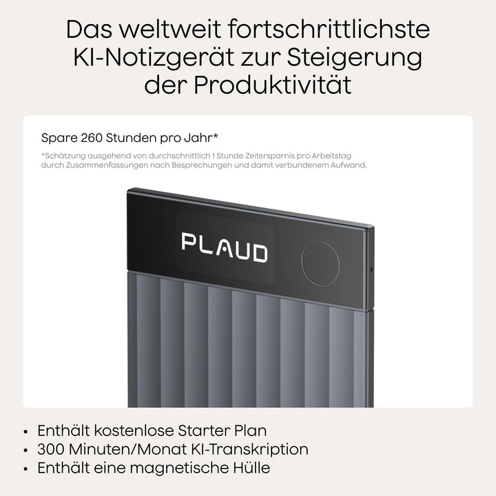 KI-Diktiergerät mit AMOLED-Display 5 Mikrofone Transkription 112 Sprachen - Bild 2