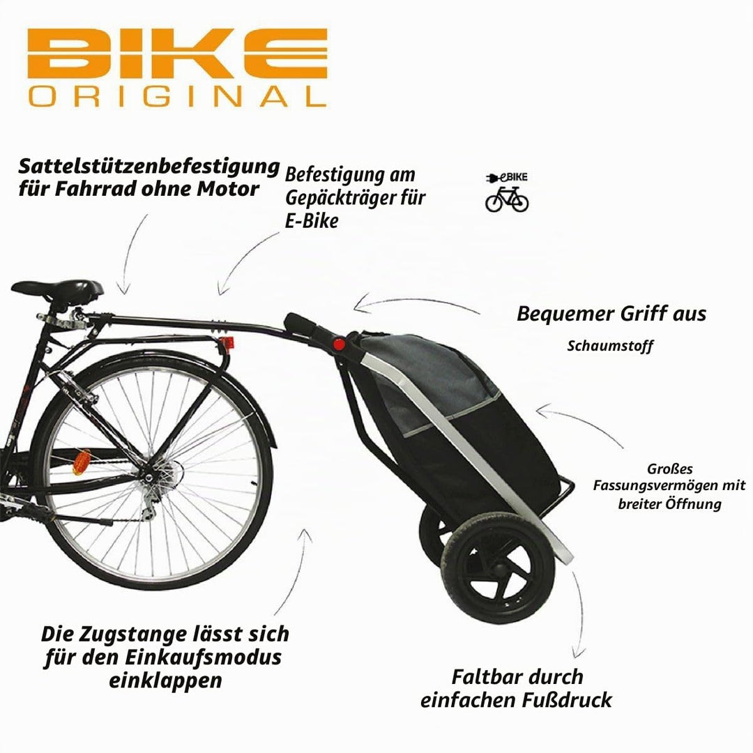 Fahrrad-Taschenhalter für Einkaufskörbe und Taschen, schwarz - Bild 2
