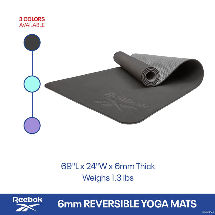 Yogamatte doppelseitig TPE/EVA 6 mm rutschfest 176x61 cm - Bild 5
