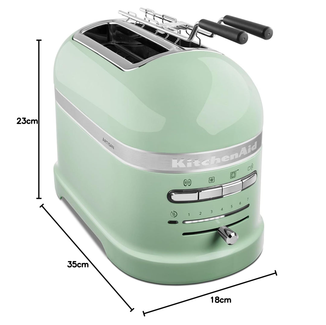 Toaster 2 Scheiben Metall 7 Bräunungsstufen Pistazie Bagel-Funktion - Bild 8