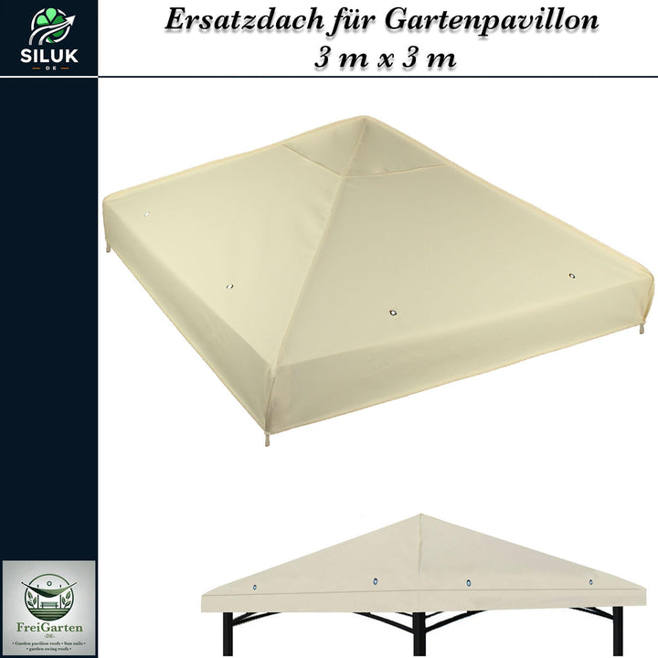Ersatzdach Gartenpavillon 3x3 m Panama-PVC 370g/m² wasserdicht - Bild 9