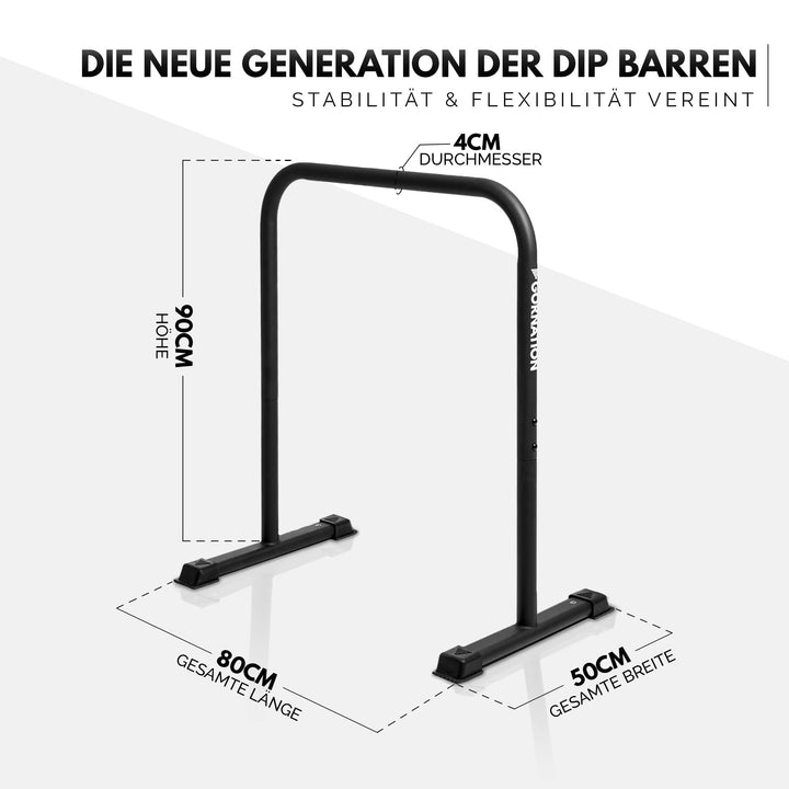 Dip Barren verstellbar Stahl 90 cm für Calisthenics &amp; Home Gym - Bild 6
