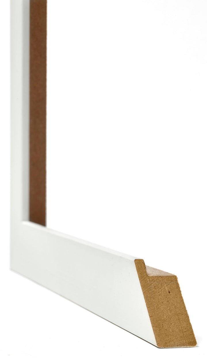 Bilderrahmen 70x70 cm Weiss Gemasert MDF mit Kunstoffglas - Bild 4