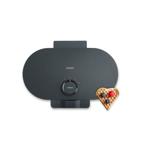 Doppelwaffeleisen Herzform PFAS-frei 1200 Watt mit Kabelaufwicklung