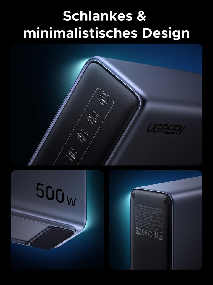 USB-C Ladegerät 6-Port 500W GaN PD 3.1 240W Einzelport - Bild 9
