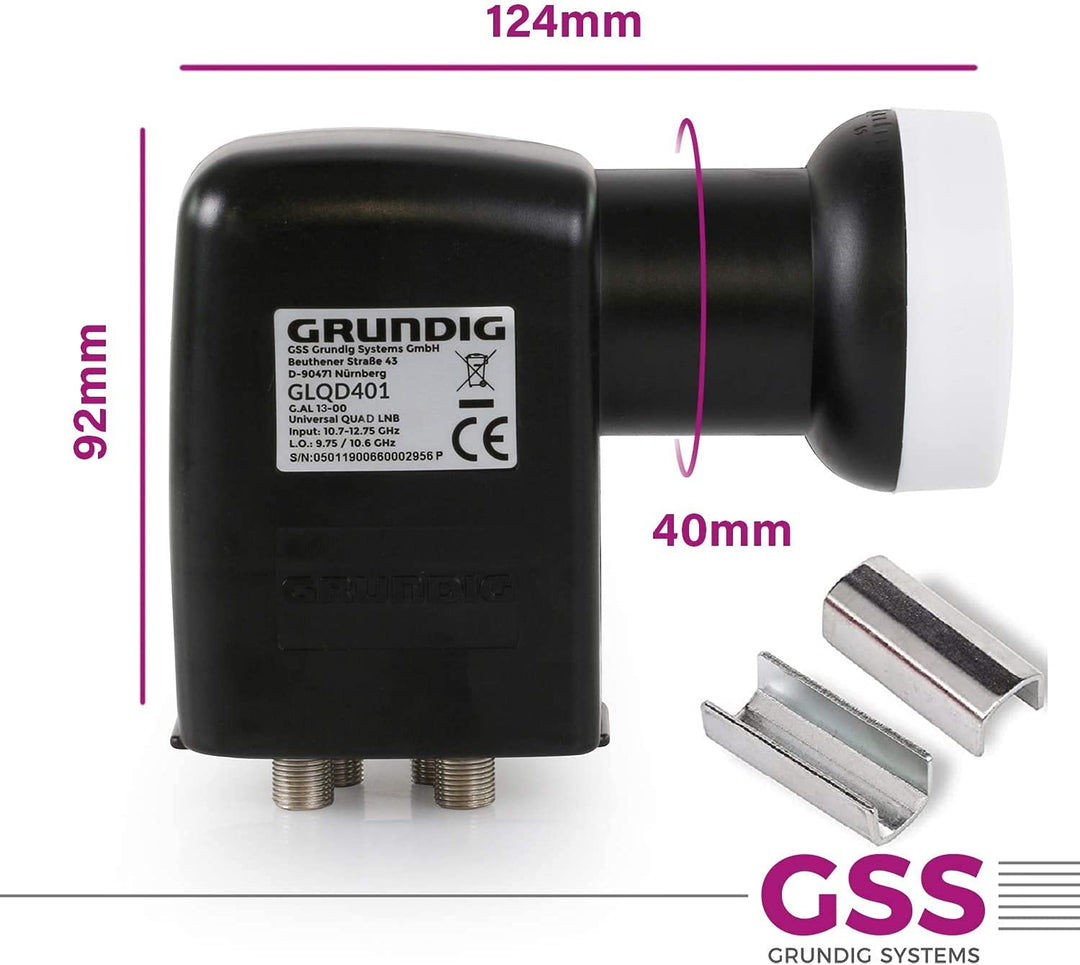 Quad LNB 4-fach Digital 4K mit LTE-Filter 0.1dB Rauschmaß - Bild 6