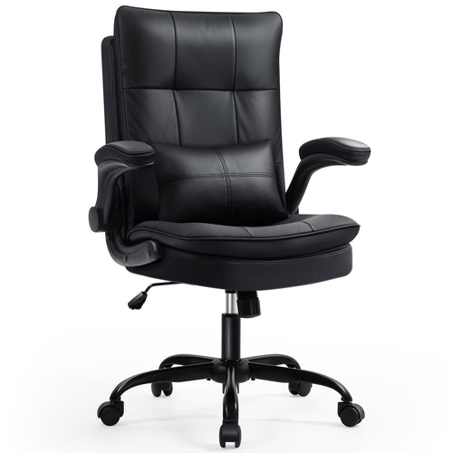 Bürostuhl Ergonomisch Kunstleder XL-Sitzfläche bis 150 kg
