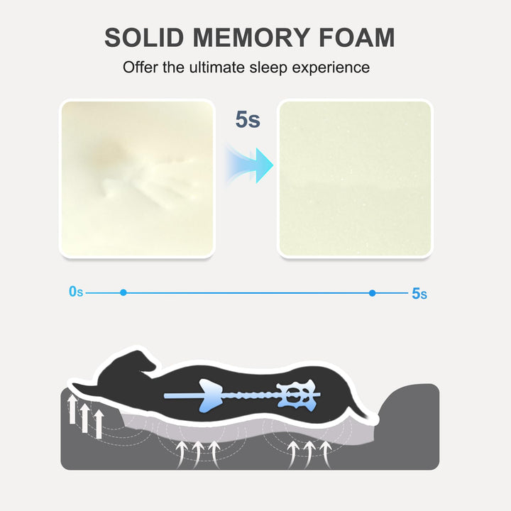 Orthopädisches Hundebett Memory Foam XXL mit waschbarem Bezug - Bild 4