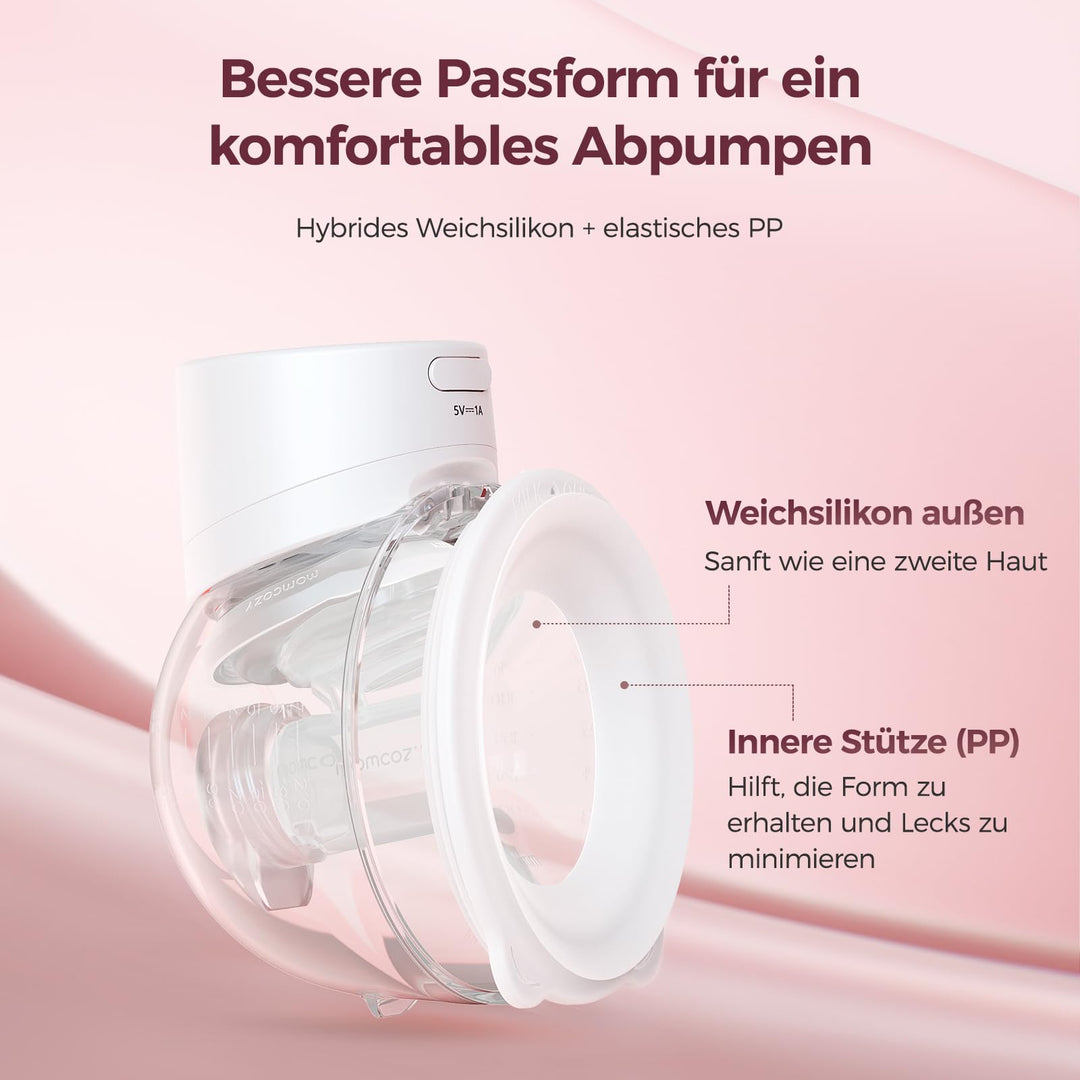Elektrische Milchpumpe tragbar 2er-Set mit DoubleFit Haube BPA-frei - Bild 5