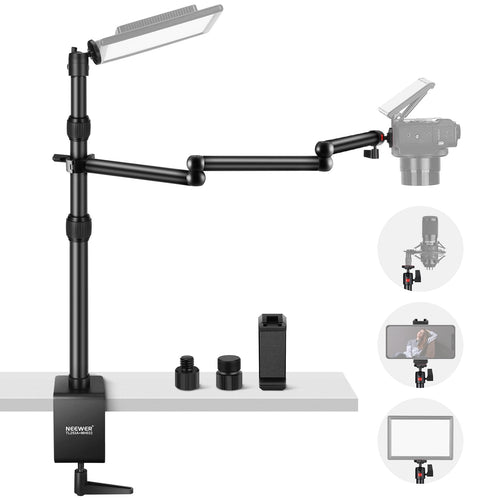 Tischständer mit Klapparm 61–120 cm für Kamera Mikrofon LED