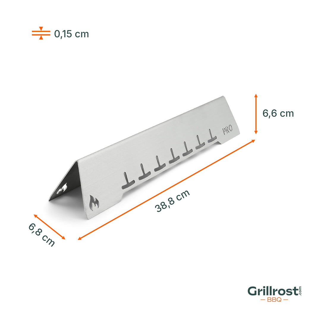 Aromaschienen Edelstahl für Weber Spirit 300 Serie, 3er-Set - Bild 5