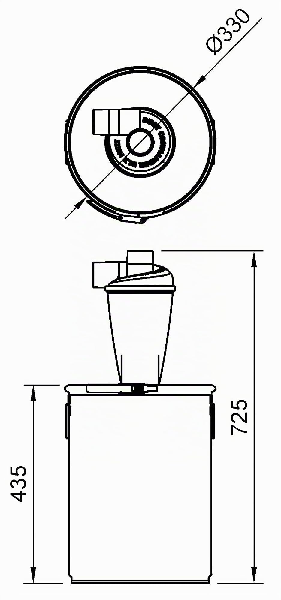 Zyklonfilter Set Antistatik 30L Stahlfass mit 6 Adaptern - Bild 5