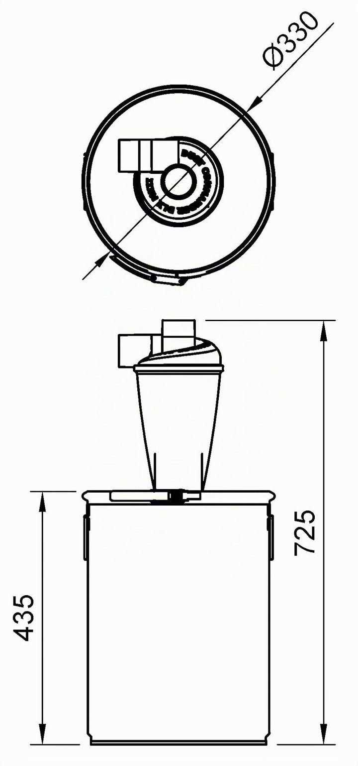 Zyklonfilter Set Antistatik 30L Stahlfass mit 6 Adaptern - Bild 5