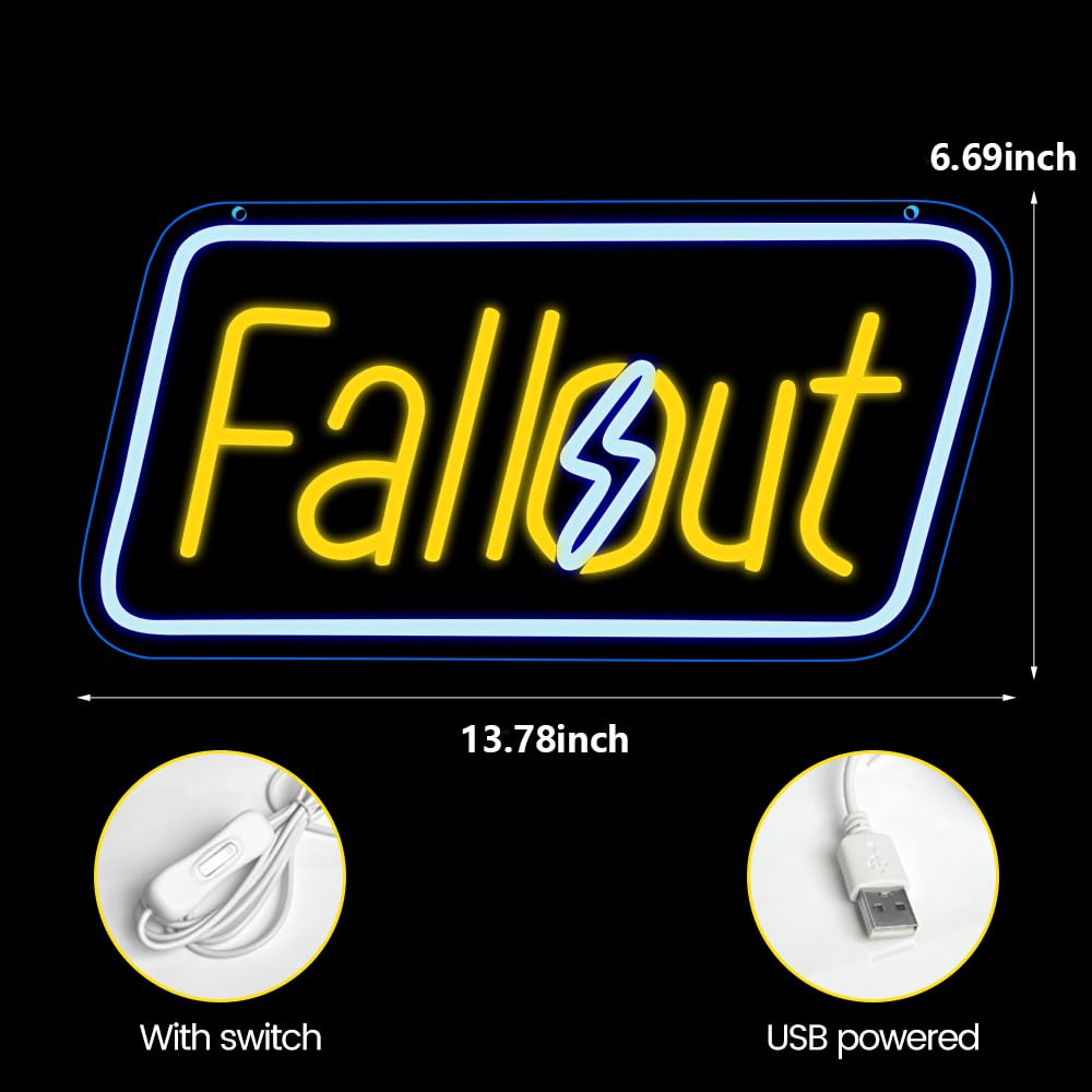 Gaming Neon Schild LED Wanddekoration Spielzimmer 35x17 cm - Bild 7