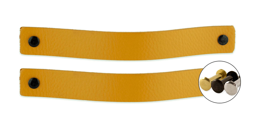 Möbelgriff Leder Gelb 20x2,5 cm Schrankgriff 12er-Set - Bild 5