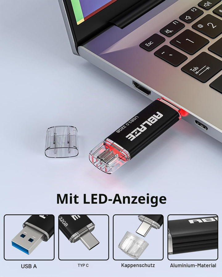 USB-Stick Dual USB-C &amp; USB-A 32 GB 5er-Pack USB 3.0 - Bild 5