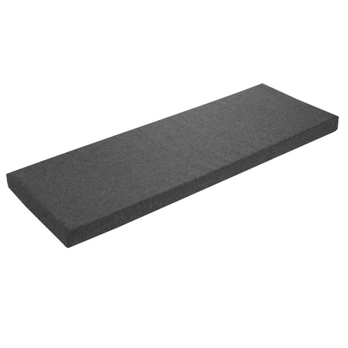Bankauflage 140x50 cm Komfortschaum Indoor Outdoor Dunkelgrau