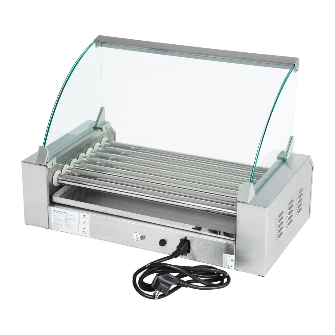 Heisswurst-Grill Profi 7 Rollen 12 Würstchen 1400W Edelstahl - Bild 3