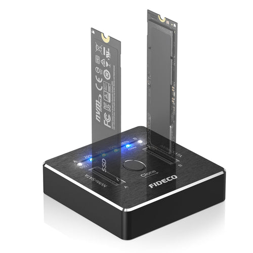 M.2 NVMe SATA SSD Dockingstation Dual-Slot USB 3.2 Gen 2 Aluminium