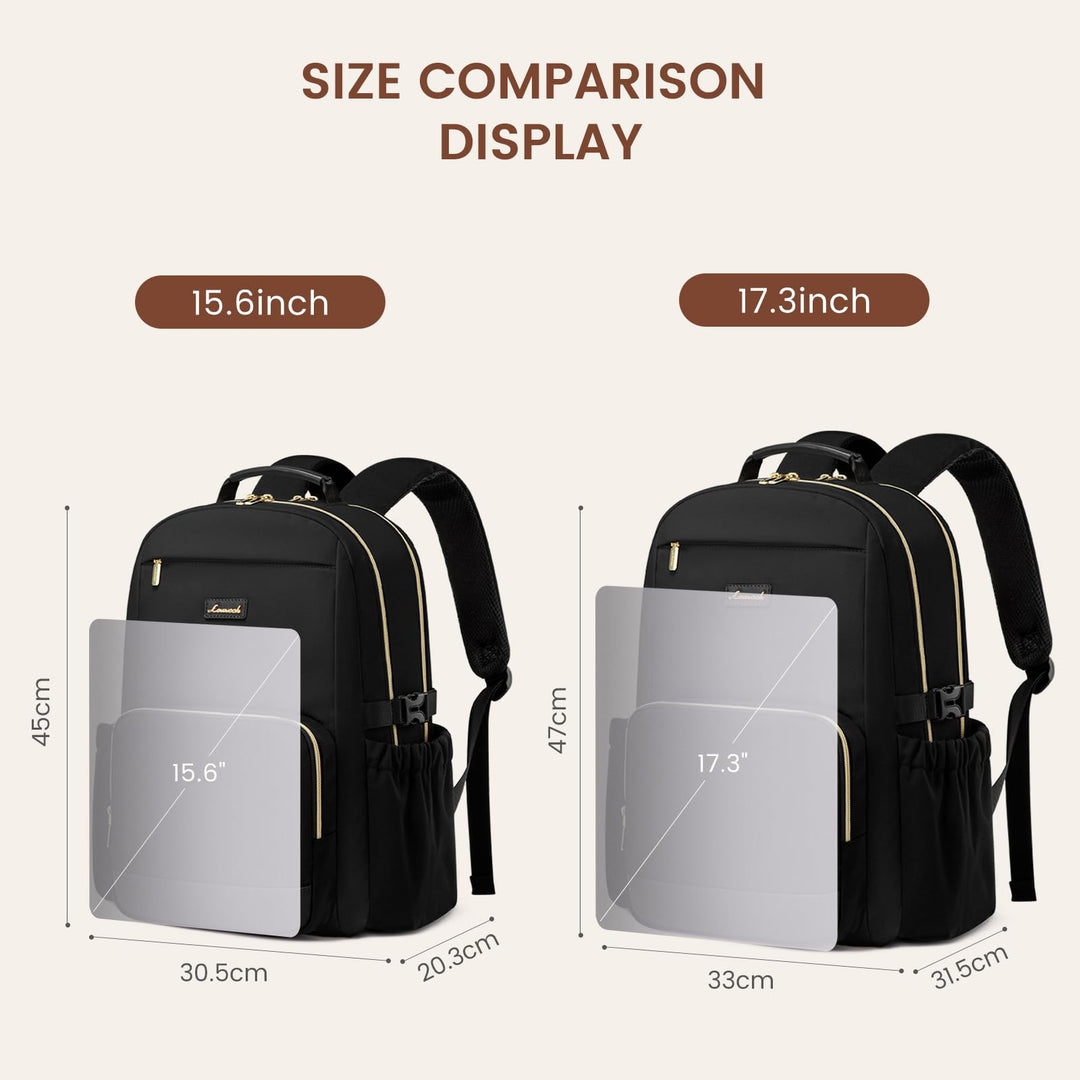 Rucksack Damen 15,6 Zoll Laptop Polyester wasserabweisend 4 Fächer - Bild 6