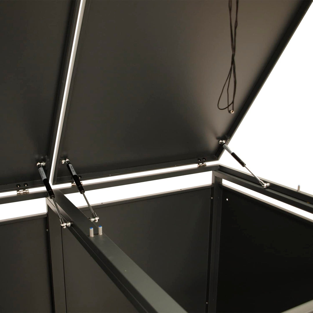 Mülltonnenbox Stahl verzinkt 2x120L mit Softclose anthrazit - Bild 7