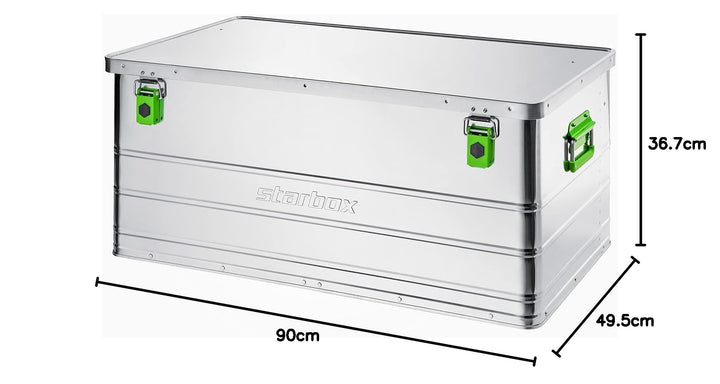 Aluminiumbox 140 Liter staub- und spritzwassergeschützt mit Hebelspannverschlüssen - Bild 7