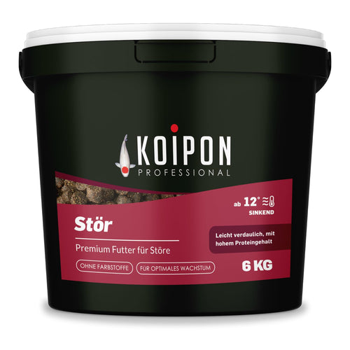 Störfutter sinkend 6 mm 6 kg Pellets für Gartenteich Störe