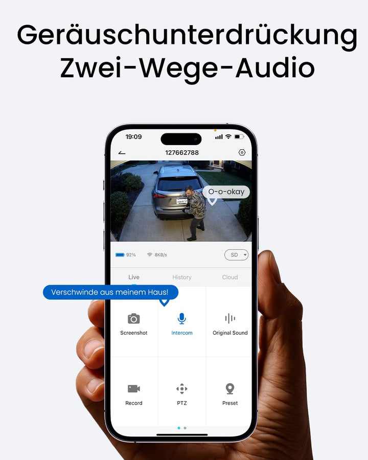 Solar-Überwachungskamera Aussen 4MP AOV mit Auto-Tracking 9000mAh - Bild 9