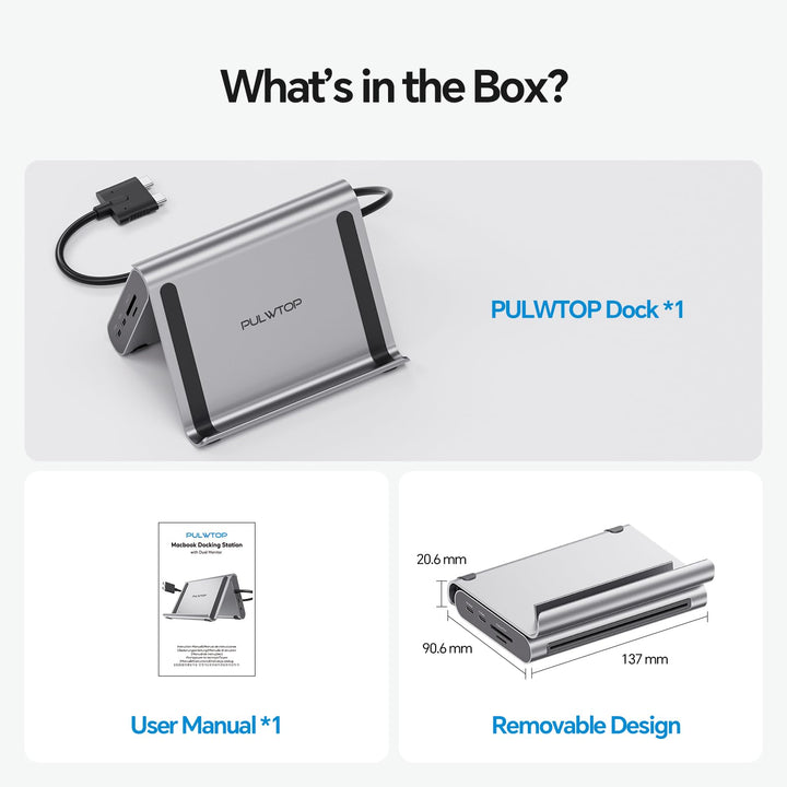 USB-C Dockingstation MacBook 11-in-2 Dual 4K@60Hz mit Laptop-Ständer - Bild 8