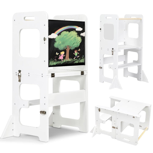 Lernturm faltbar mit Tafel 3-in-1 Montessori ab 18 Monate