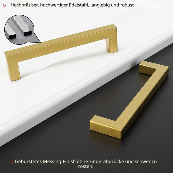 Schrankgriffe Gold Edelstahl 15er-Set 128mm Lochabstand Küche - Bild 4