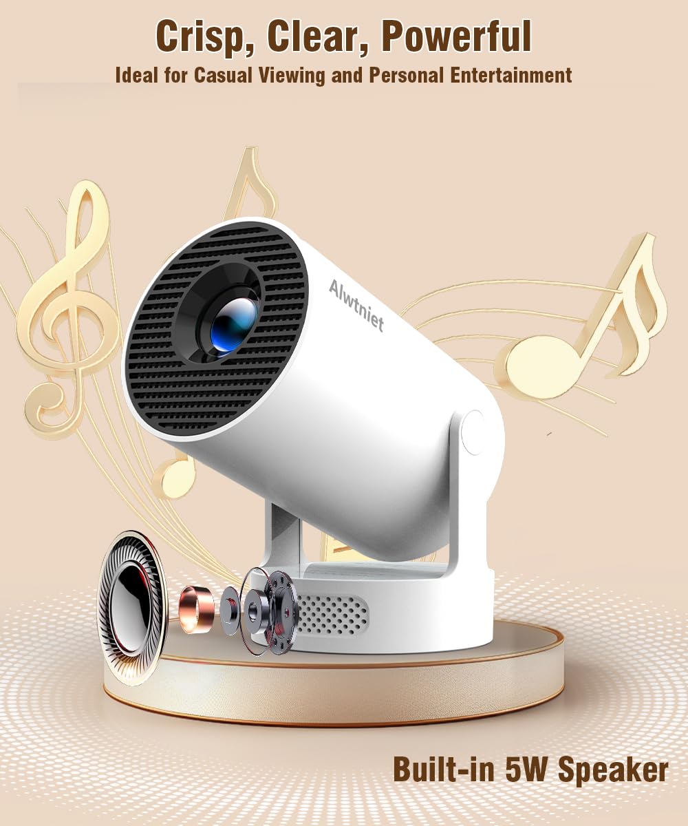 Mini Beamer 4K-Support Wi-Fi 6 Bluetooth 8000 Lumen tragbar - Bild 7