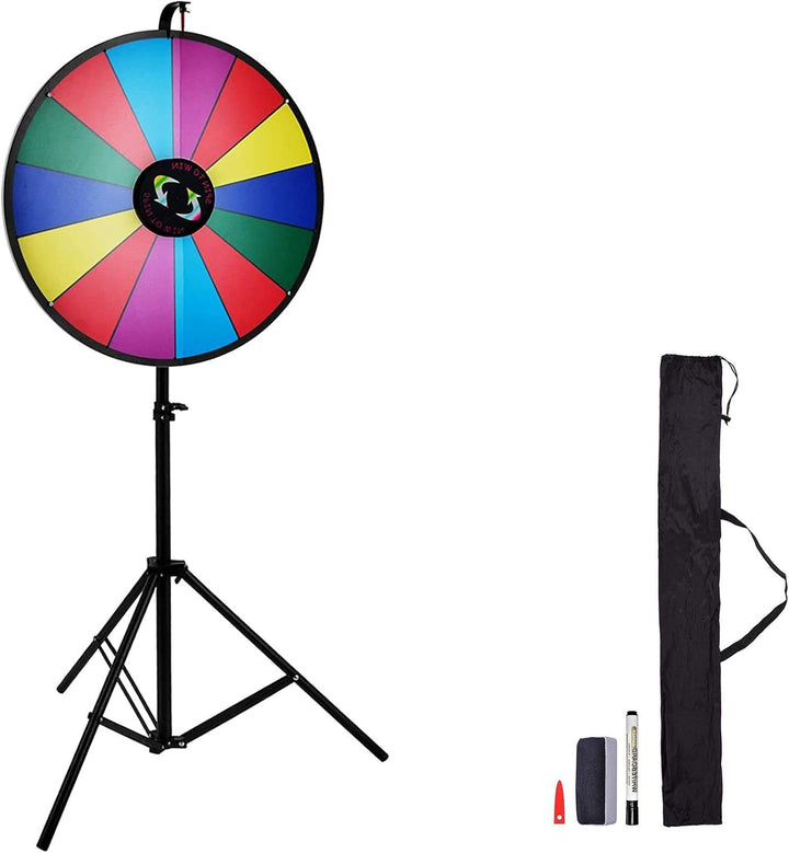 Glücksrad 60cm mit Ständer 14 Felder wiederbeschreibbar für Events