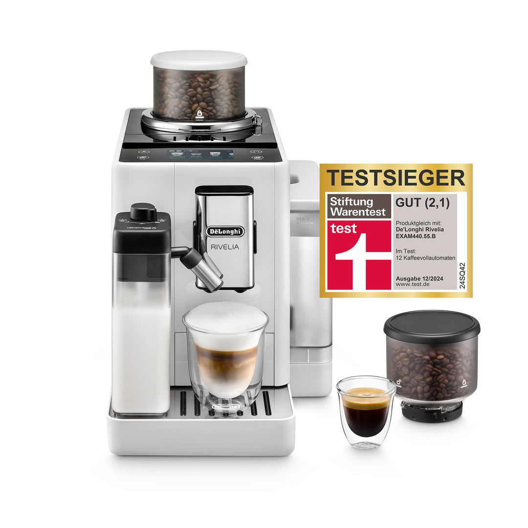 Kaffeevollautomat 16 Spezialitäten Touch-Display Weiss mit Milchschaum