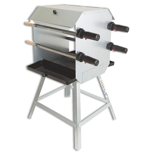 Mangal Spiessgrill mit Motor und 4 Spiessen aus legiertem Stahl