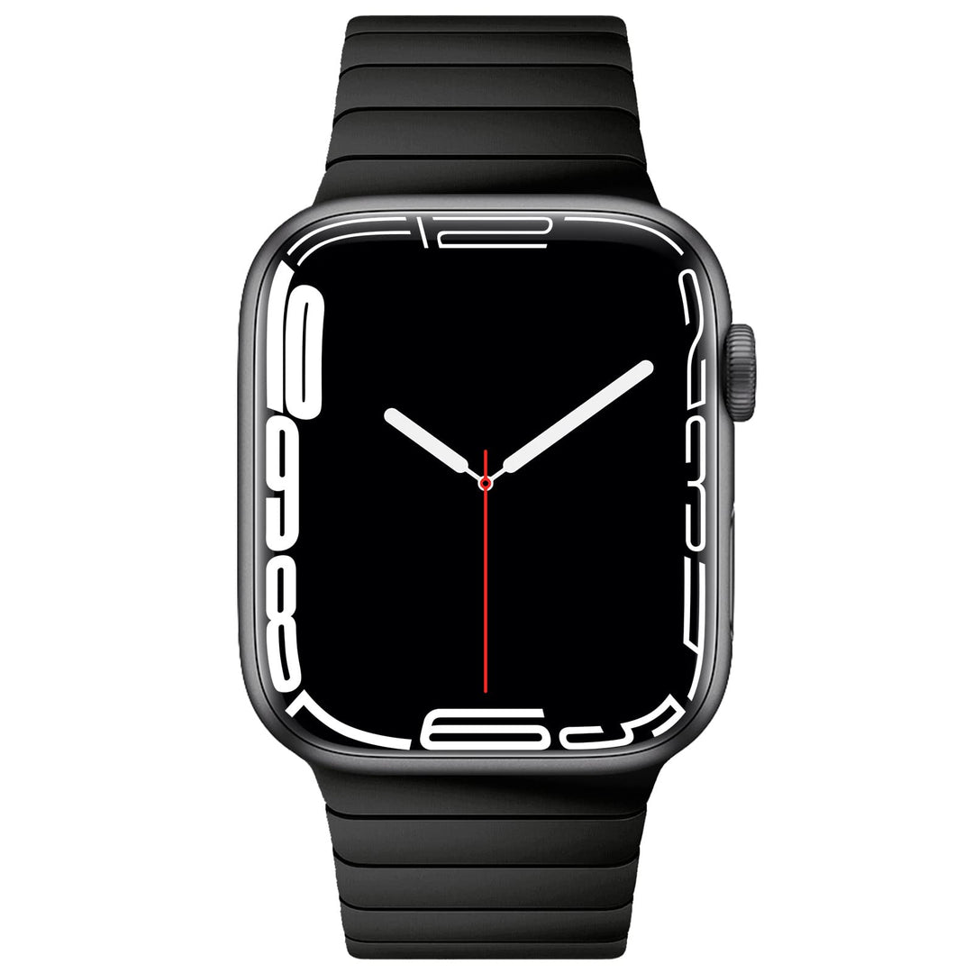 Edelstahl Gliederarmband Apple Watch 49/46/45/44mm Schwarz - Bild 2