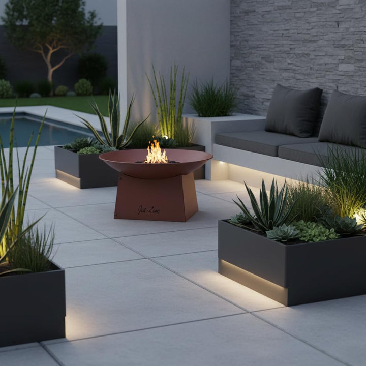 Feuerschale Rostoptik Metall Ø 58 cm für Garten und Terrasse - Bild 5
