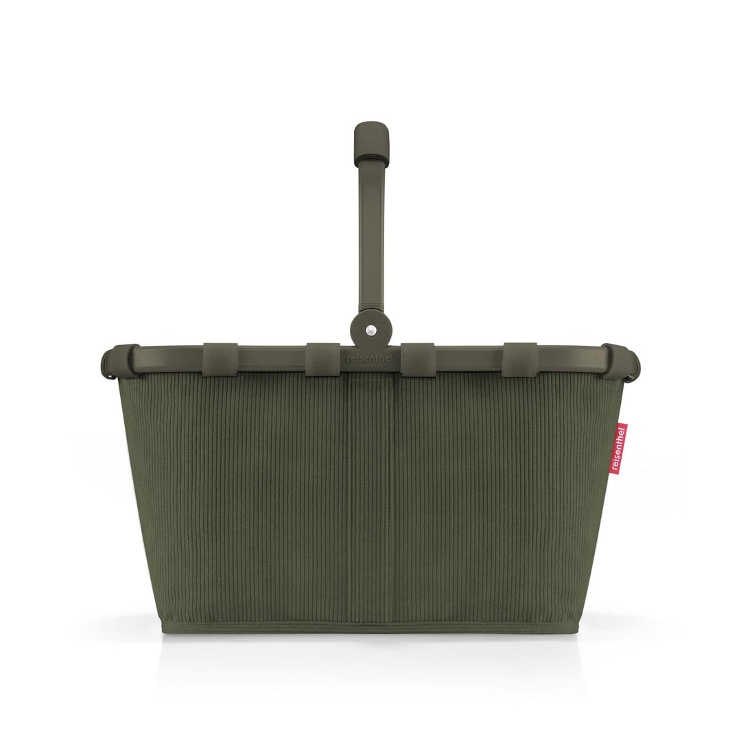 Einkaufskorb Cord Dark Matcha 22 l mit Aluminiumrahmen