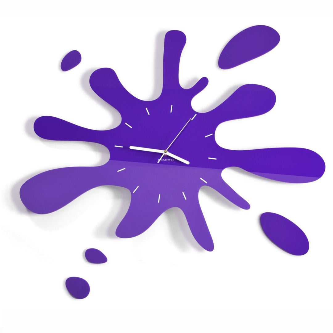 Wanduhr Teenager Fleck-Design 3D DIY Violett 64 cm lautlos