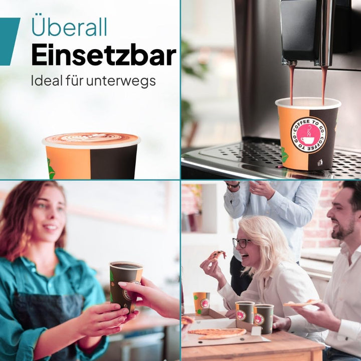 Pappbecher 300 ml Coffee to Go Einweg stapelbar 1000 Stück - Bild 6