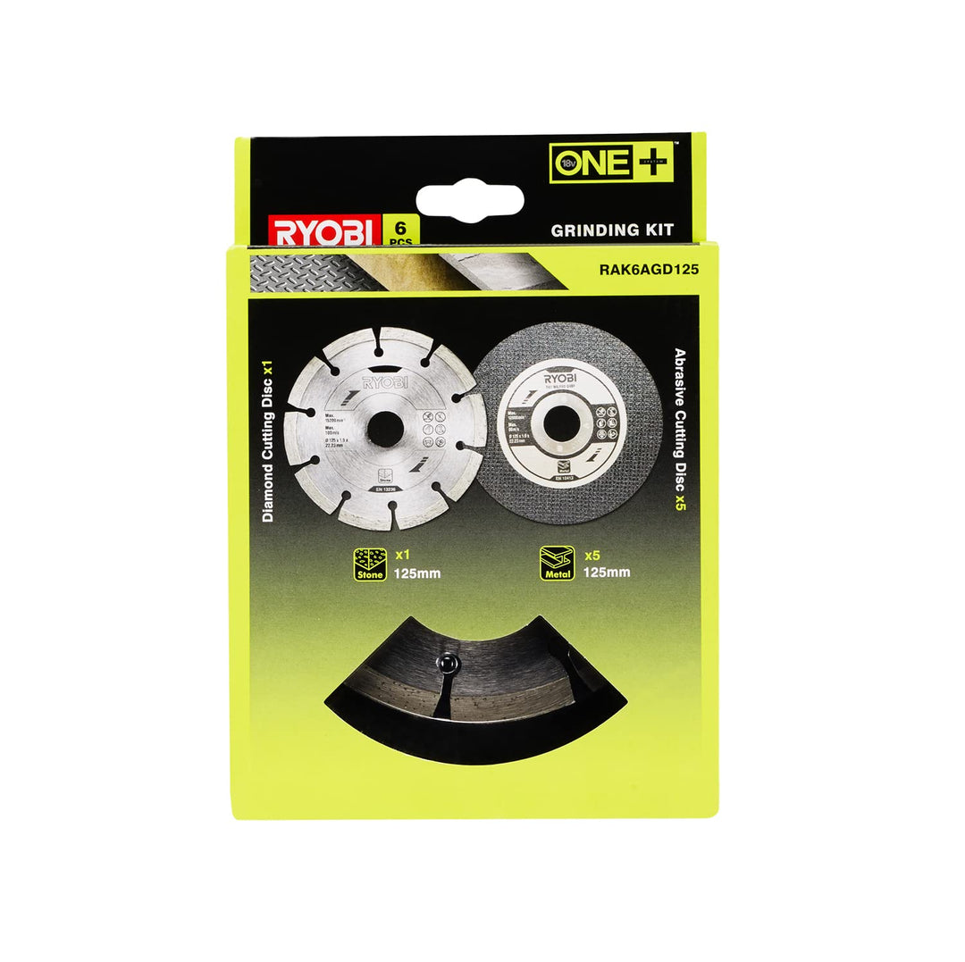 Schleifscheiben-Set 125 mm für Winkelschleifer 6-teilig