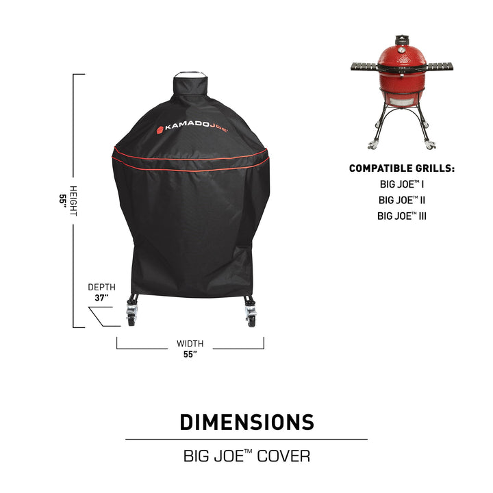 Grillhaube Polyester für Kamado Joe Big Joe wasserdicht 61 cm Schwarz - Bild 5
